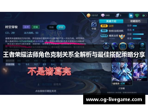 王者荣耀法师角色克制关系全解析与最佳搭配策略分享