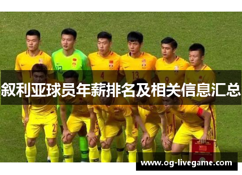 叙利亚球员年薪排名及相关信息汇总